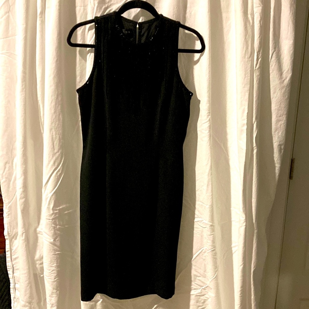 Beaded evening dress in black